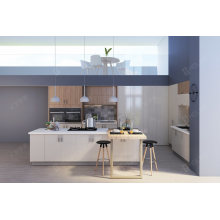 Modern Minimalism Particle Board Kitchen Cabinet with Open Design